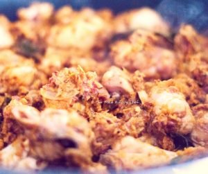 Add the ground paste and mix well