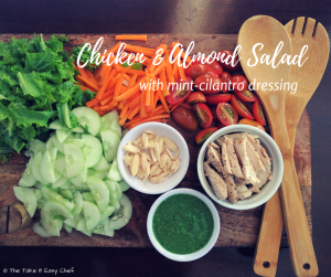 Chicken Almond Salad with Mint-Cilantro Dressing