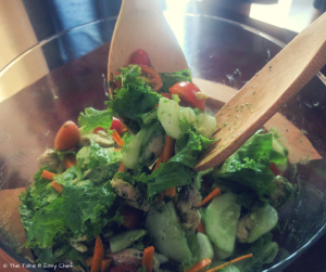 Chicken Almond Salad with Mint-Cilantro Dressing