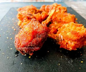 Sriracha fried chicken is ready