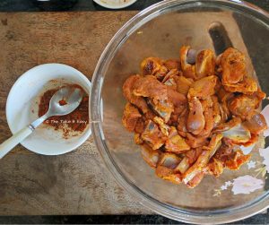 Lamb marianated with spice mix