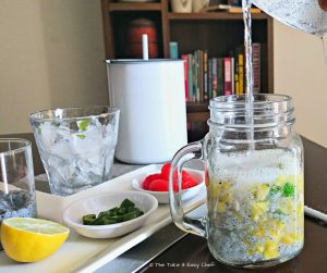 Kulukki Sarbat (Pineapple Limeade) - ready to shake