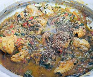 Garam masala is added