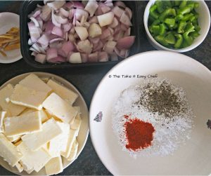 Chilli Paneer Ingredients