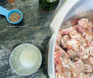 Lime chicken, coarse pepper, salt, and chicken