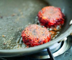 Fry to get a crispy coating