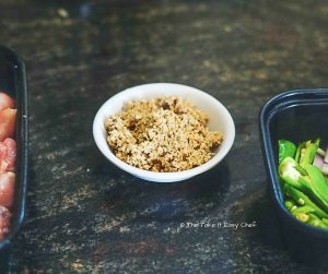 Khus khus and other spices ground to a paste