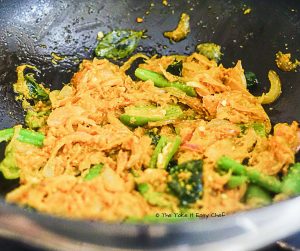 Turmeric powder and salt added