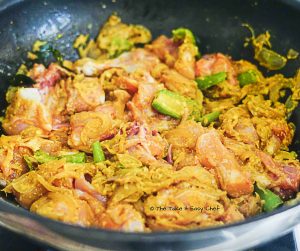 Open the lid to see chicken cooked