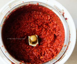 Squid ghee roast steps - Ground spice masala