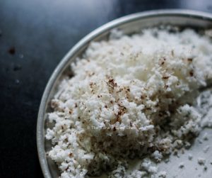Kerala Prawn Curry Recipe Step - Grated Coconut