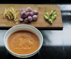 Kerala Prawn Curry Recipe Step - Grated coconut ground to a coarse paste