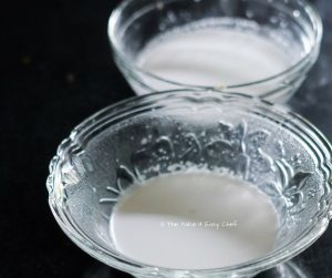 Kerala Prawn Curry Recipe Step - First and second extracts of coconut milk