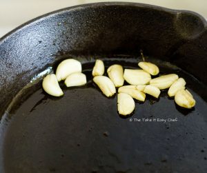 Chilli Bajji Pav Steps - Frying the garlic