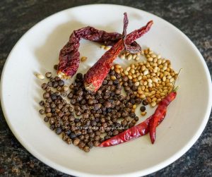Masala Egg Fry Steps - Spices to roast