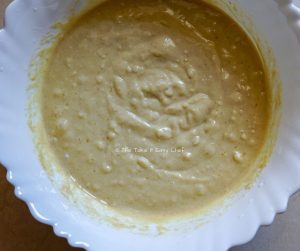 Whole Wheat Jaggery Cake Steps - Cake batter is ready