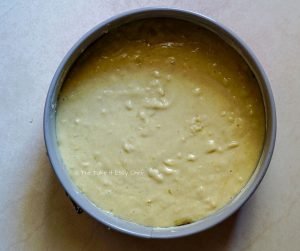 Whole Wheat Jaggery Cake Steps - Spread the batter