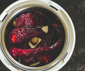 Chicken Perattu Steps - Kashmiri chillies