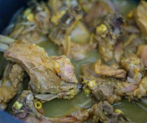 Mutton Chops Karnataka Style Steps - Mutton chops added to the cooking pot